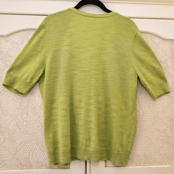 Caslon Light Green V-Neck Sweater - Picture 4 of 4